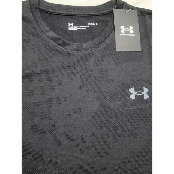 Under Armour Men's Camo Training Vent Short Sleeve Shirt Large Black - Picture 4 of 10